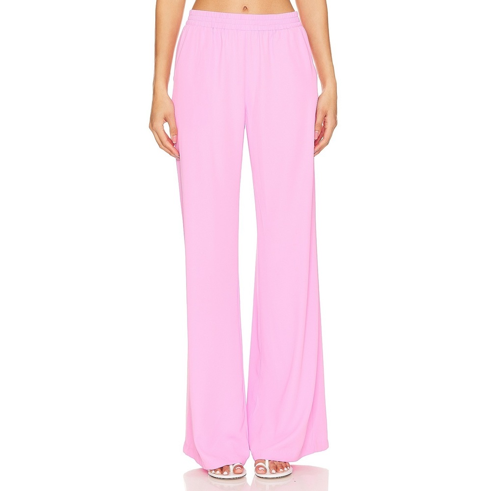 Amanda Uprichard Vera Pants in Carnation pink wide leg trouser